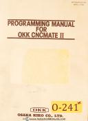 Osaka-Osaka Kiko OKK CNCmate II, Programming manual 1983-CNCmate II-Kiko-OKK-01
